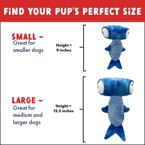 Huxley & Kent Slappies Plush Dog Toy, Jack Hammerhead, Large