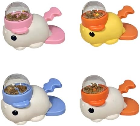 Dog Food Feeders Toy with Fish Design Pet Press Treats Dispenser Indoor Entertainment Toy for Boredom Pet Cats Interaction Dog Puzzle Feeders