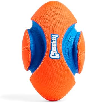 Chuckit! Fumble Fetch Dog Football, Small, Orange and Blue