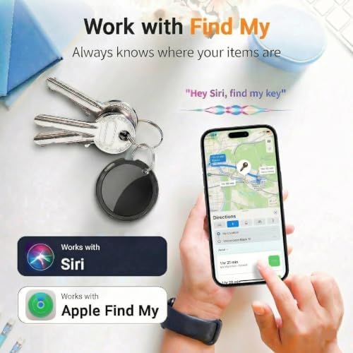 Air Bluetooth Tracker Tags-2 Pack Apple MFi Certified for Find My(iOS Only) | Item Finders Waterproof Remote Global Tracking Tag Last 1.5 Year Battery Key Locator for Track Kid Pet Luggage Wallet Dog Bag