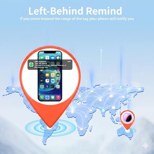2 Pack Tracker Tags Finder Apple Find My MFi Certified Waterproof iOS Only | Bluetooth Air Smart Tags Item Finder Locator Worldwide Tracking for Key Pets Wallet Backpack Dogs Luggage Replaceable Battery