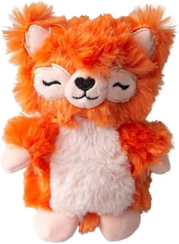 SNUG AROOZ Young Panda - Orange-White Plush Dog Toy, Squeaks & Crinkles, Pet Multi-Sensory Play, Recycled Material, 3x6 Soft-Cuddly Animal Companion