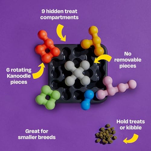 Brightkins Kanoodle Dog Edition Small - Dog Toys for Small Dogs, Interactive Puppy Toys, Food Puzzle for Dogs, Cat Puzzle Toy Feeder, Stimulating Pet Puzzles, Mental Enrichment Puppy Games