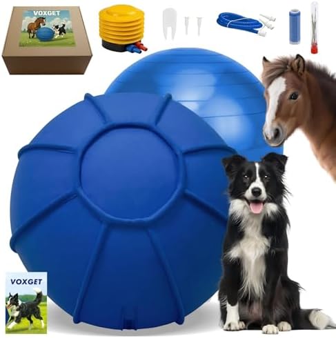 Herding Ball Toy for Dogs and Horses, Bright Blue, L