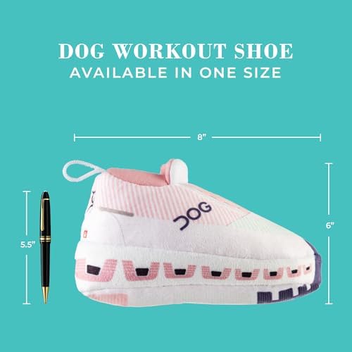 Haute Diggity Dog Workout Shoe Plush Dog Toy, Funny Parody Chew Toys