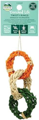 Oxbow Twisty Rings, Rabbit & Guinea Pig Toys, Bunny Enrichment Toys