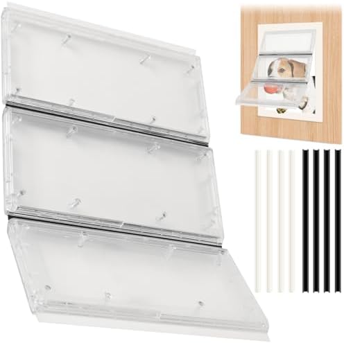 Calvana 3-Panel Airseal Pet Door Replacement Flap, Compatible with Ideal Pet Products 10.25"x15.75" Extra Large Dog Door, Easy Installation