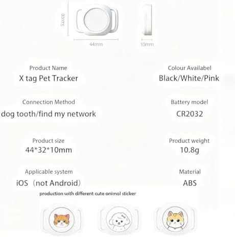 Waterproof Small Dog Tracker Android GPS for Cats-No Subscription