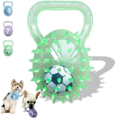 Tough Dog Ball Toy Durable Interactive Fetch Toys Strong Rubber Tennis Ball Included Squeaky Floating Chew Toy for Medium Large Breeds (Green)
