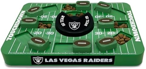 Pets First NFL Las Vegas Raiders Large Puzzle Toy - New Large Size, Interactive Treat Toy, Dog Slow Feeding Puzzle