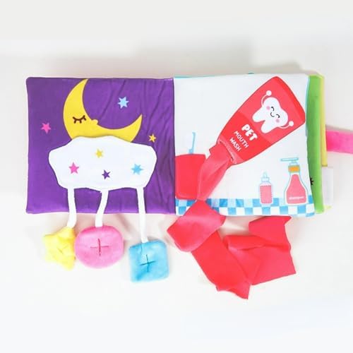 Dog Snuffle Sound Book Crinkle Hide Treat Puzzle (goodnight2)