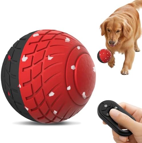 HETOO Smart Interactive Dog Ball, Remote Control Moving Dog Toys, 3.2 Inch
