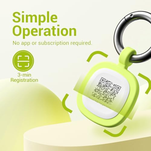 Pawaii Glow in The Dark Dog ID Tag, Silent Silicone, QR Scan Alerts, 1 Pack