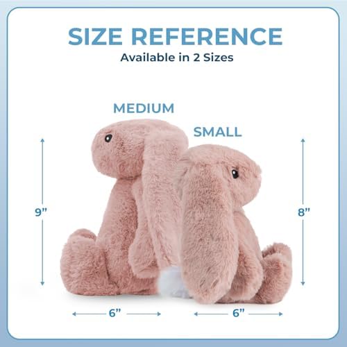 Best Pet Supplies Bunny Buddy Squeaky Plush Dog Toy - Mauve, Small | Soft Plush, Squeaks & Crinkles, Perfect for Moderate Chewers, Toss & Fetch Play, Stress & Anxiety Reliever, Ideal Gift Toy