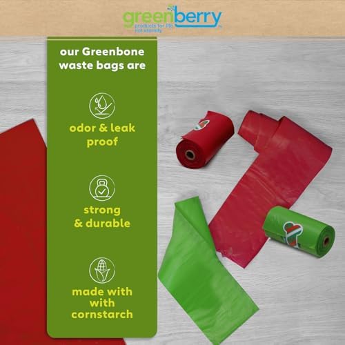 Greenbone Jar-O-Refills Dog Poop Bags & Dispenser, 28 Rolls - 336 Bags - Holiday Edition
