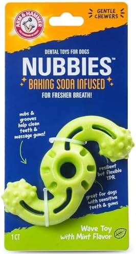 Arm & Hammer Nubbies Wave Dog Dental Chew Toy, Mint Flavor