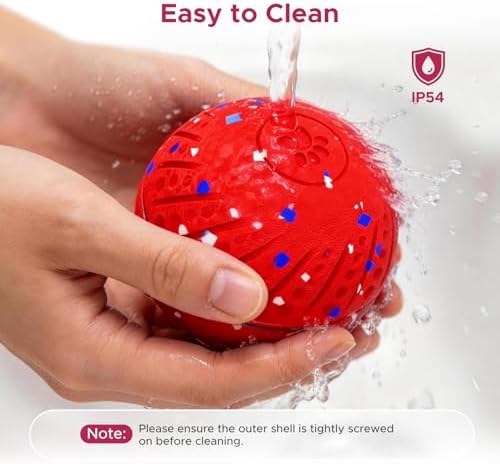 Dog Toys for Small Medium Dog to Keep Them Busy, Smart Interactive Dog Toys, Automatic Moving Bouncy Dog Balls 3-Modes with Lights, Motion Activated Rolling Dog Balls, Mental Stimulation, E-TPU Red