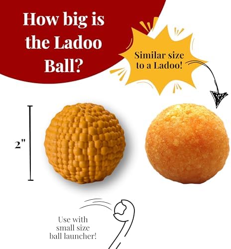DesiPups Mithai Ladoo Ball Toy | Textured Material to Keep Dogs Engaged | Ideal for Small and Medium Dogs | Designed to Play Indoors or Outdoors | Easy to Clean Indian Desi Play Treat