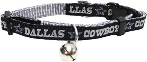Pets First COLLAR for CATS - NFL DALLAS COWBOYS CAT COLLAR. - Strong & Adjustable FOOTBALL Cat Collars with Metal Jingle Bell