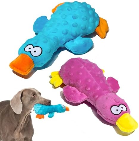 Squeaky Dog Toys, 2-Pack Plush Duck Squeaky Toys