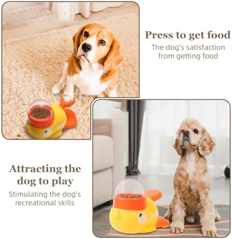 Duck Cat Treat Dispenser, Duck Puzzle Feeder for Cats, 2-in-1 Puzzle Toy That Challenges & Rewards, Keeps Indoor Cats Busy—Less Boredom, Slow Feeder for Pet Eating & Iq Training (White-2Pcs)