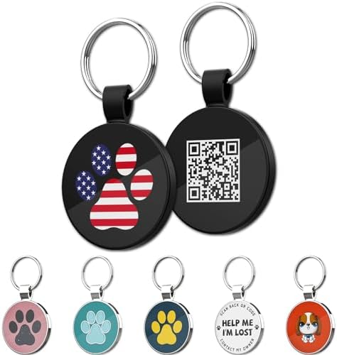 MYLUCKYTAG QR Code Dog Tags - Scan for Instant Pet Location Alert Email