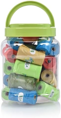 Greenbone Jar-O-Refills Dog Poop Bags & Dispenser, 28 Rolls
