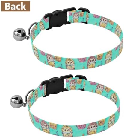 Cute Cartoon Hedgehogs Kitten Collar 2 Pack Collars for Puppies Adjustable Length 10.6" to 17.1"