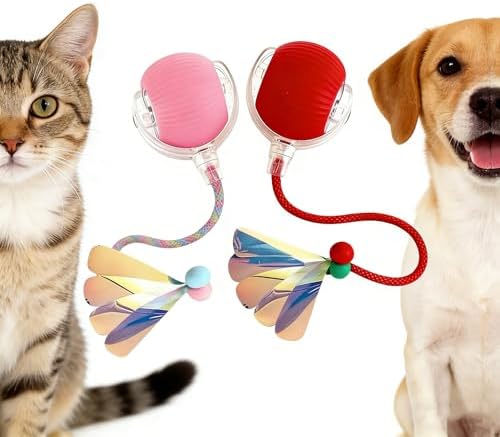 Automatic Rolling Ball Toy for Cats & Dogs. Self-Moving Electric Toy relieves Boredom. Sweet Gift for Your Furry Babies, Perfect for Small and Large Dogs.