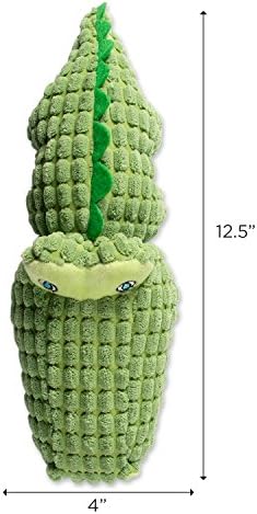 Bone Dry Squeaky Plush Pet Toy Collection, Plush, Alligator