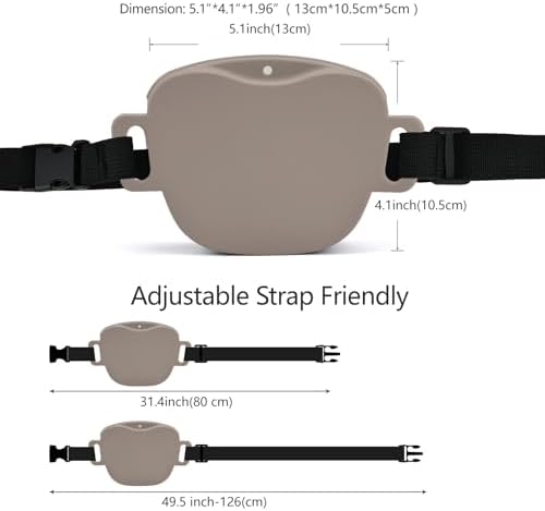 AUDWUD Magnetic Silicone Dog Treat Pouch with Adjustable Belt