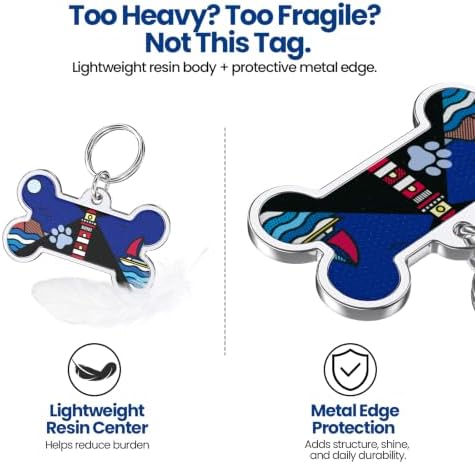 QR Code Pet ID Tag, Instant Scan-Based Location Alert, Updatable Pet Profile, Free Essential Features, No Subscription, Zinc Alloy Edge for Dogs & Cats Collar