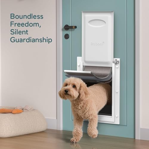 Baboni Dog Door for Door,Durable Plastic Frame,Medium
