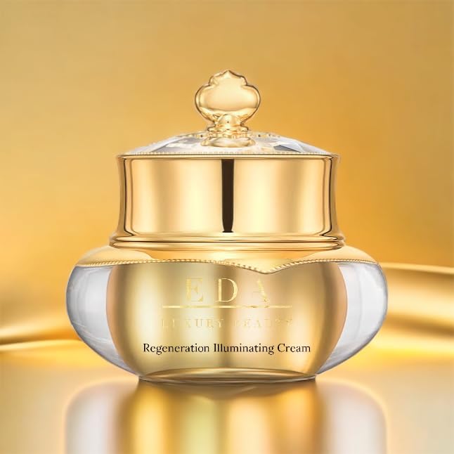 Luxe Diamond Caviar Regeneration Illuminating Cream - Anti-Aging With Caviar Extract Collagen, Anti-Wrinkle Intensive Repairing & Brightening Skin, Dark Spots & Imperfections - Vegan & Paraben-Free