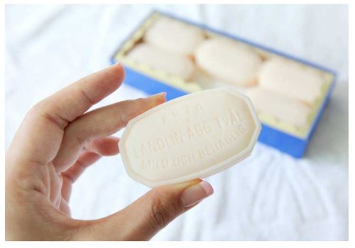 VICTORIA Lanolin Agg Tval Egg White Face Soap Bar for Women, Facial Care Cleanser, 6 x 1.7 Ounce