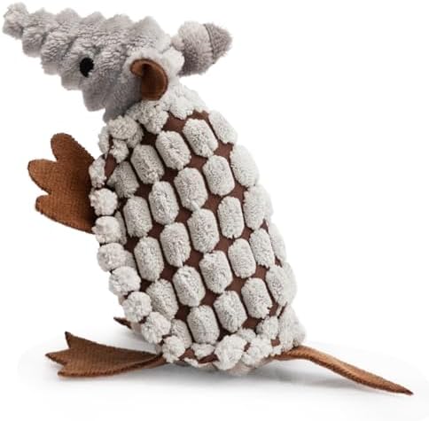 Hollypet Armadillo Squeaky Puppy Dog Toys for Small Medium Dogs, 6"