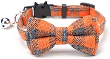 Colorful Plaid Grid Collars Cotton Striped Bowknot Bow Tie Puppy Small Dog Party Bandana Collar