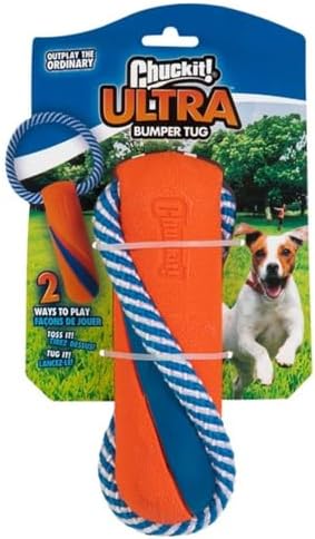 Chuckit! Ultra Bumper Tug Dog Toy, Orange, Medium (Pack of 12)
