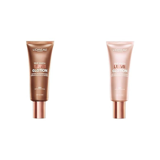 L’Oréal Paris Lumi Glotion Deep and Light Bundle, Highlighter and Bronzer For Radiant Glow, Pack of 2
