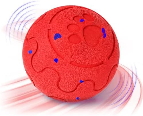 Interactive Dog Ball Toy, Smart Dog Toy for Medium and Large Dogs, Automatic Moving Rotating & Bouncing Ball, Durable E-TPU Material, IP54 Waterproof, Motion-Activated Dog Toy for Active Dogs