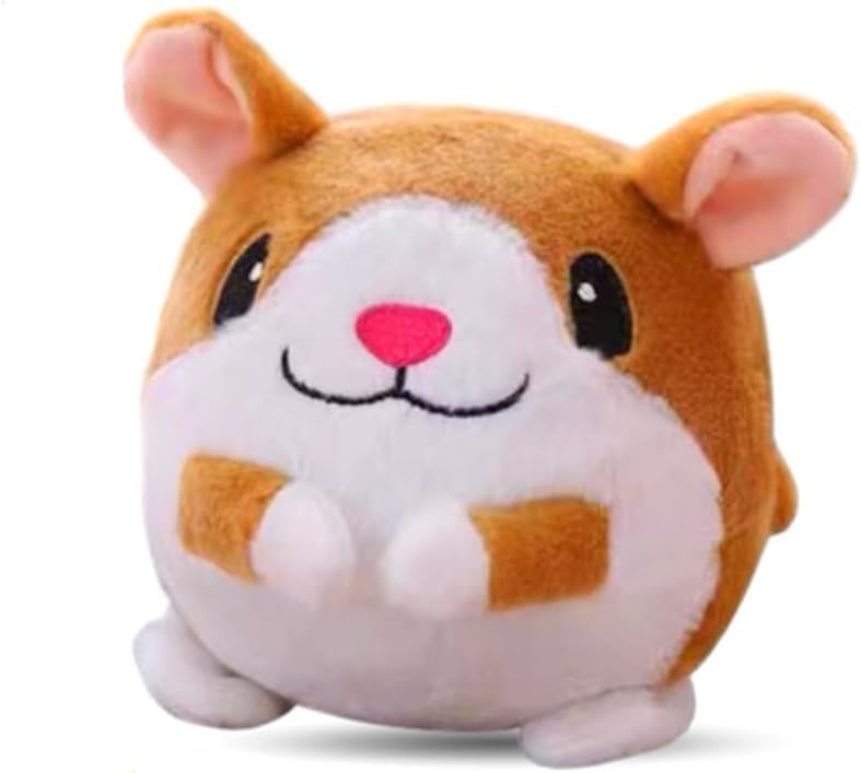 Interactive Dog Toys, 2026 New Talking Moving Dogs Ball Toy Active Moving Pet Plush Toy with Talking Sound, Washable Pig Plush Sound Electronic Toy Squeaky Toys for Small Dogs (Hamster)