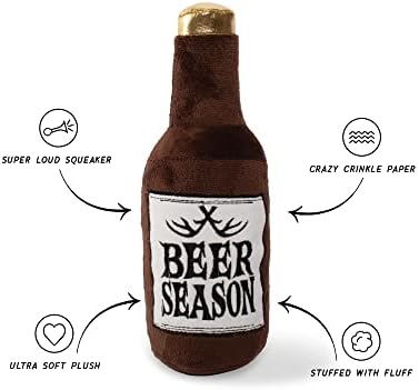 Fringe Studio Plush Dog Toy, Beer Season Antlers, Wagsdale Dog Toy Collection (289758)