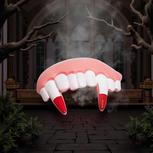 White Vampire Teeth Fake Teeth for Dogs,Funny Silicone Braces,Creative Fake Chew Toys, Easy to Apply Dog Toy,Interactive Toys,Dog Christmas Costume Suitable Accessories