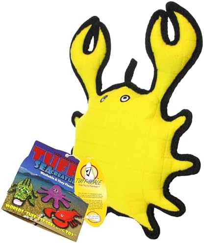 TUFFY® - 2 Pack Original : Crab Dog Toy : : Ultra Durable Plush Toy with Multiple Layers & Reinforced Seams, Washable and Floats, Original Construction