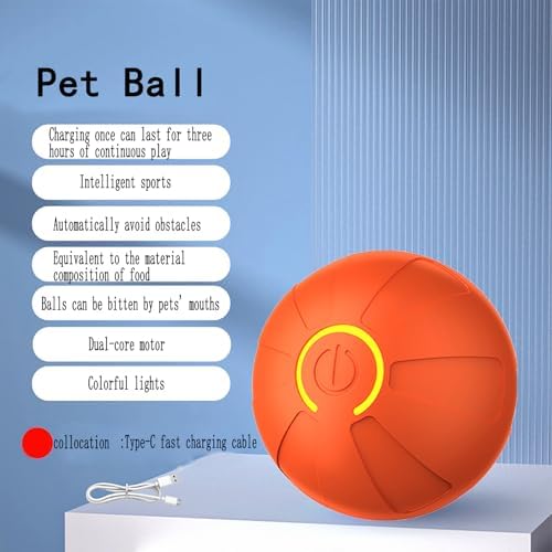 Dog Toys，2-Inch Interactive Dog Toys for Small Dogs (Orange)