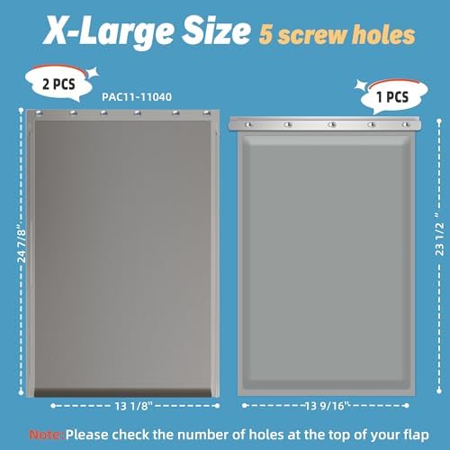 3-Flap Extra Large Dog Door Replacement Flap with Screws | Compatible with PetSafe Freedom PAC11-11040, Extreme Weather, Durable Flexible Replacement Flap, Fits 13 1/8" x 24 7/8" Doors