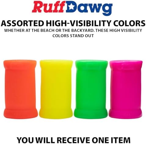 Ruff Dawg Crinkit Medium 5.5” (1 PC) – Rubber Crunch Dog Toy with Replaceable Bottle – Interactive Chew for Small to Medium Dogs – Made in USA – Assorted Neon Colors