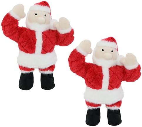 MIGHTY Tuffy 2 Pack Santa Ultra Durable Large Plush Dog Toys