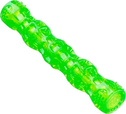 Hyper Pet Dura-Squeaks Stick Dog Toy, Large, Green, (Pack of 12)