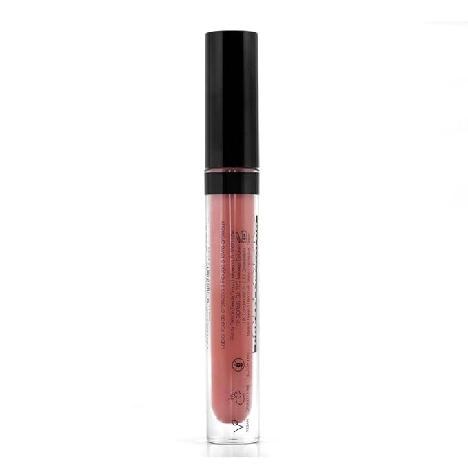 Palladio Long-Wear Cream Lip Color Liquid Lipstick, transfer proof high intensity color pigment, smooth lightweight formula, cream color matte finish, all day wear (Au Natural)